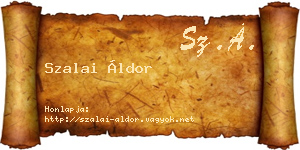Szalai Áldor névjegykártya